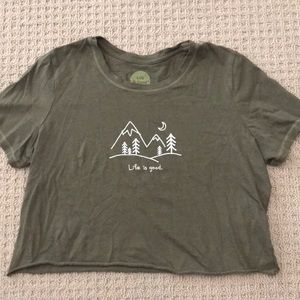 Life Is Good crop top